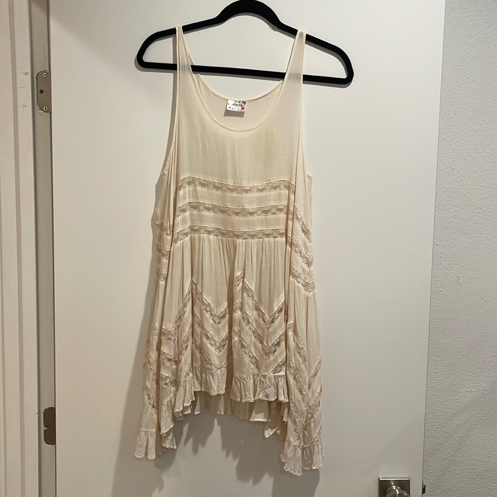 Free People Cream Tunic Shirt/dress